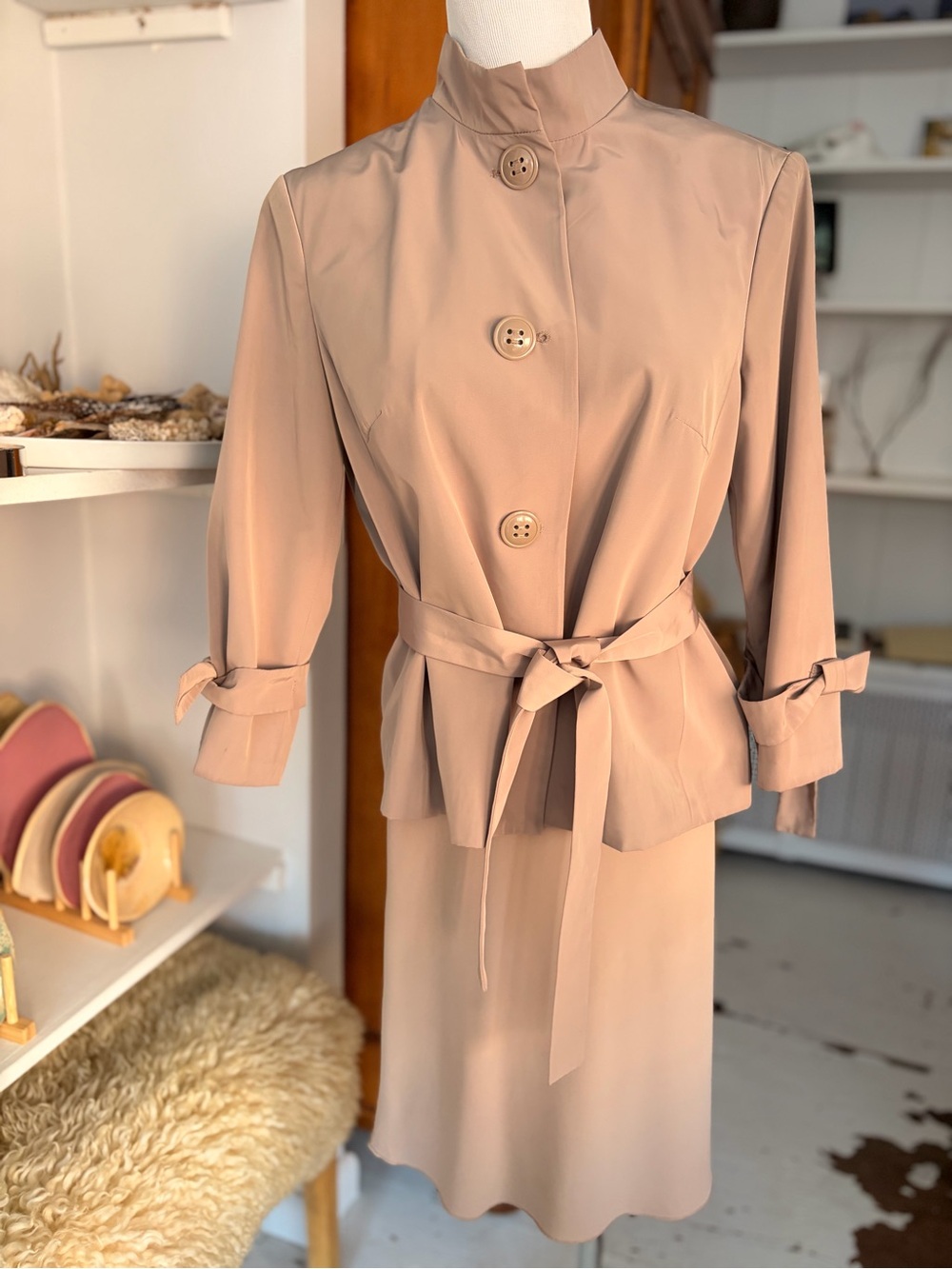 Sisley-Paris Blush Tie-Waist Skirt Set